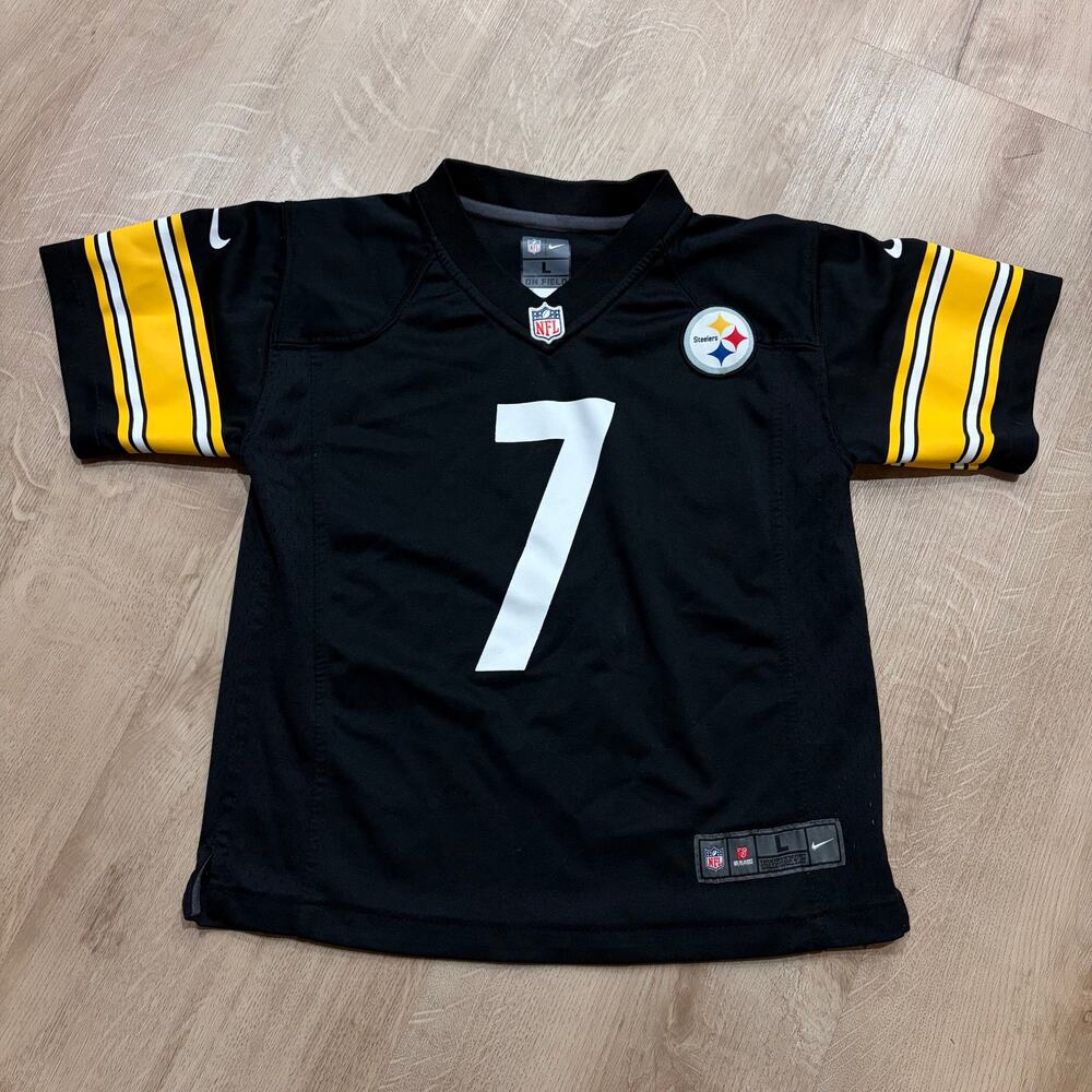 Nike NFL Pittsburgh Steelers Ben Roethlisberger #7 Jersey Kid Boys L (7) Black